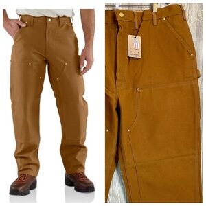 NEW! CARHARTT FIRM DUCK LOOSE FIT Double Front Dungaree Pants Size 44 NWT Work